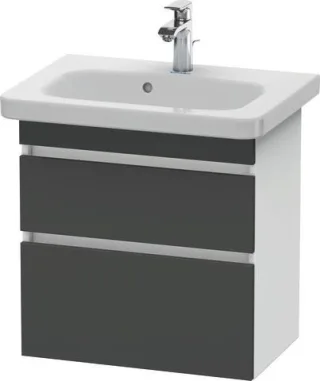 Duravit DuraStyle Waschtischunterbau wandhängend Graphit & Weiß Matt 580x368x610 mm - DS647904918 DS647904918