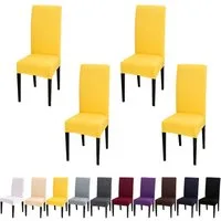 BTTO Stuhlhusse Stuhlhusse Universal Stretch Stuhlbezug Stuhlüberzug,Einfarbig, Elastische Stretch Husse