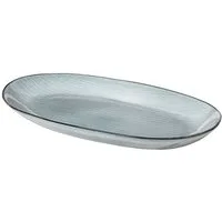 Broste Copenhagen Servierplatte NORDIC SEA Platte oval L 17 x 30 cm, Steinzeug, (Platten oval), Nordic Sea Platte oval