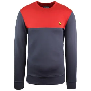 Lyle & Scott Crew The Sweatshirt Langarm Rot Marine Herren Pullover ML1274SP Z260