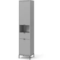 Vicco Hochschrank Eliza, Grau/Grau, 40 x 190 cm mit Türen, und Schublade (1-St)