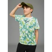KangaROOS T-Shirt Kangaroos T-Shirt Batik-Optik Basic Passform, Kurzarm, mit Batikmuster und Allover-Druck