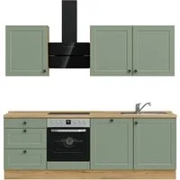 nobilia® Küchenzeile "Cascada II", NEU: individuell anpassbar mit gratis Profi-Beratung, vormontiert, Breite 240 cm, Ausrichtung wählbar, wahlw. mit E-Geräten