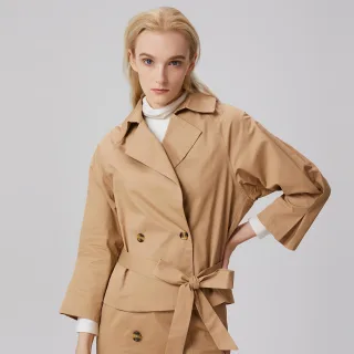 Zweireihiger Trenchcoat aus Baumwolle