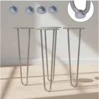 Mucola Tischbein Tischbeine 4er-Set Hairpin Haarnadelbeine Tischgestell Tischkufen, Robust & Stabil
