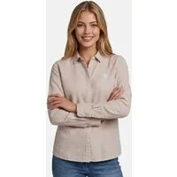 U.S. Polo Assn. Blusenshirt USBellaa Damen - Leinenbluse luftig mit Knopfleiste Leichtes Sommerhemd aus Leinenmix mit Kragen