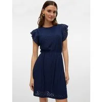 Vero Moda Minikleid VMTASSA SL FRILL SHORT DRESS JRS NOOS Materialmix, regular fit