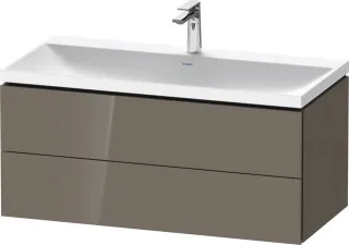 Duravit L-Cube c-shaped Set wandhängend Flanell Grau Hochglanz 1000x480x480 mm - LC6952O89890000 LC6952O89890000