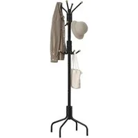SONGMICS Garderobenständer Kleiderständer, aus Metall, mit 12 Haken, Garderobe, 4 Beine