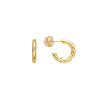 Luxenter Ohrringe mit 18 Karat Gelbgold-Finish und funkelnden Zirkonia-Steinen – Sisah