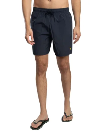 Lyle & Scott Einfarbige Badeshorts, Blau