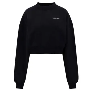 Off-white For All Book Cropped Over Crewneck Schwarz
