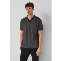s.Oliver Kurzarmshirt Polo-Shirt Piqué-Poloshirt in Bi-color-Optik mit Brusttasche