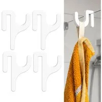 TSB Werk Handtuchhaken Handtuchhaken Duschtür Halter Duschkabine, (4-St), Handtuchhalter, Kleiderhaken, Türhaken