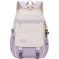 MOPUEA Schulrucksack Schultasche Teenager Turnbeutel Schulrucksack Turnbeutel Lila (1-tlg)
