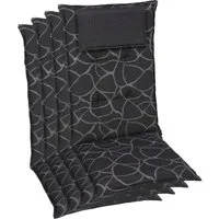 GO-DE Hochlehnerauflage, (Set, 4 St), 120x50 cm