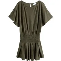 Next Jerseykleid Jersey-Minikleid mit Schulterdetails (1-tlg)