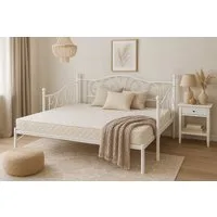 moebel-direkt-online Daybed Metallbett Daybett mit Gästebett in zwei Farben