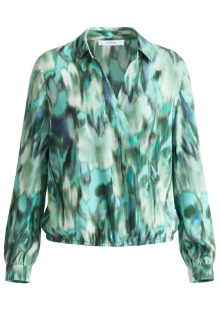 bianca - Bluse in Wickeloptik blau - Gr. - 38
