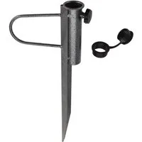 Meinposten Einschraub-Bodenhülse Metall Erdspieß, Gesamtlänge: 42 cm Länge Spieß: 29 cm