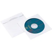 NIPS CD-Hülle CD/DVD-Papierhüllen (25 Stück), mit Steckverschluss, transparentes Sichtfenster
