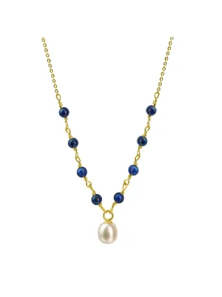 Fascination by Ellen K. Collier 375/- Gelbgold Perle und Lapis