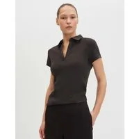 someday Kurzarmshirt Kleoh Polo aus Jersey mit Polokragen Mit Polokragen und softer Rippenstruktur