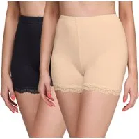 Merry Style Leggings 2 Pack Damen Shorts Radlerhose Unterhose Hose Boxershorts MS10-294 (2-tlg) elastischer Bund