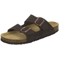 AFS-Schuhe 310076 Zweischnaller Pantolette für Herren mit Fußbett, bequeme Sandalen aus Leder
