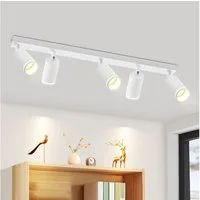 ZMH Deckenstrahler 5 Flammig Schwenkbar 355° Modern Deckenspots für Büro Schlafzimmer, Drehbar 180°, ohne Leuchtmittel, Metall Flurlampe GU10 Deckenlampe für Esszimmer