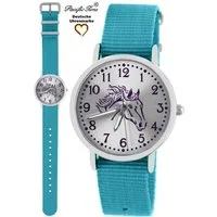 Pacific Time Quarzuhr Kinder Armbanduhr Pferd violett Wechselarmband, Mix und Match Design - Gratis Versand