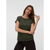 Vero Moda Kurzarmshirt VMAVA SS TOP MULTI AOP NOOS Materialmix, regular fit