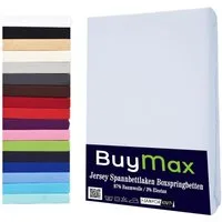 Buymax Spannbettlaken Wasserbett Spannbettlaken für Boxspringbetten Matratzen bis 35 cm Höhe, Jersey, Gummizug: Rundumgummi, (1 Stück), Spannbetttuch 97% Baumwolle, 3% Elasthan, atmungsaktiv, 40 cm Steghöhe