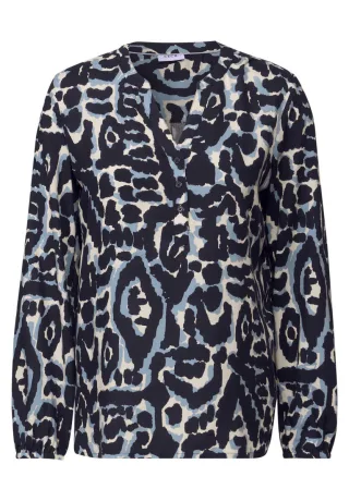CECIL - Gemusterte Tunika blau - Gr. - XS