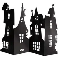 Unique Industries Inc. Dekoobjekt Tischaufsteller Spukhaus ca. 61 x 38cm Halloween D