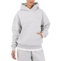 Smilodox Hoodie Thalea Kapuzenpullover Damen Oversize Fit mit Kängurutasche Relaxed Fit, Weiches Sweat Material, Logo-Stitching, Gym & Freizeit