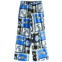 Next Palazzohose Schlupfhose mit weitem Bein und Leinenanteil (1-tlg)