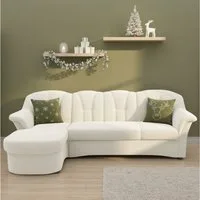 DOMO collection Ecksofa FLORES Schlafsofa, 233x142x86 cm, L-Form, whlw. mit Bettfunktion, whlw. mit Federkern