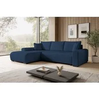 storez24 Ecksofa Ellen, mit Bettkasten und Schlaffunktion, Cordstoff, L-Form, bequem