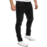 Yazubi Slim-fit-Jeans Herren Sweathose in Jeansoptik Erik Schmale Jeans, mit Stretch-Anteil