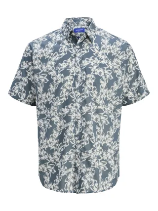 JACK&JONES - JORJOSHUA SPLIT AOP SHIRT SS MNI stormy weather - Gr. - 122