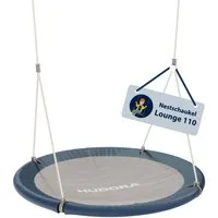 Hudora Nestschaukel Lounge Höhenverstellbare Nestschaukel mit 90/110cm Durchmesser, (Hängeschaukel mit geschlossener Sitzfläche), Tellerschaukel für die ganze Familie