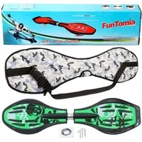 FunTomia Waveboard Waveboard mit Mach1 ABEC-9 Kugellager, LED Rollen & Tragetasche