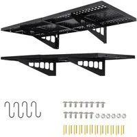GarveeMore Schwerlastregal Garage Wandregal mit Haken Wandregal