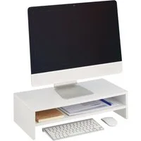 relaxdays Monitorständer mit Zusatzablage