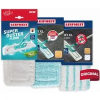 Leifheit 3er Set Wischbezug Profi XL Wischbezug (Mikrofaser,Kunstfaser, 18.0x50.0 cm, 3-tlg., Allround-Bodenreinigung, hygienisch reinigen, Staubbezug inklusive)