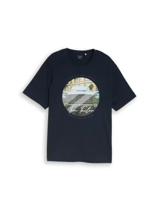 Tom Tailor - Plus Size - T-Shirt mit Fotoprint sky captain blue - Gr. - 5XL