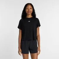 New Balance Funktionsshirt Kurzarmdesign, mit Rundhalsausschnitt, ohne Verschluss, aus Polyester