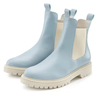Elbsand Stiefelette "Schlupfstiefel, Bikerboots, Sommerstiefelette, Lederstiefelette" Chelseaboots aus Leder mit Stretch-Einsätzen