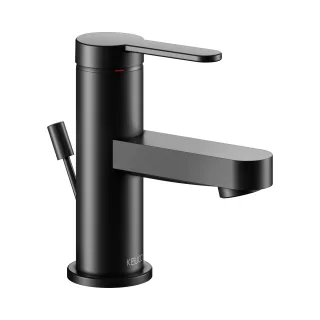 Keuco IXMO Flat Black Selection Einhebel-Waschtischmischer 60, mit Ablaufgarnitur, schwarz matt 59504373000